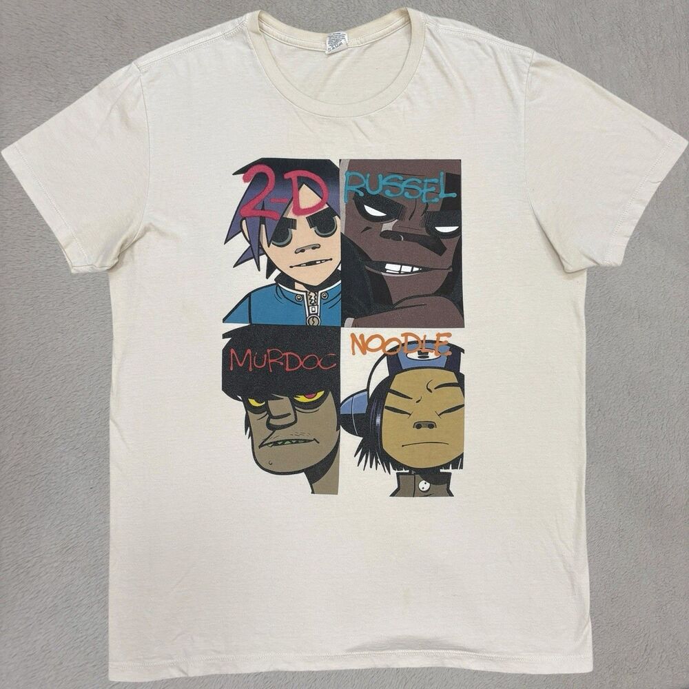 Vintage Y2K Gorillaz 2-D Russell Murdoc Noodle Band Music Album Tour Concert
